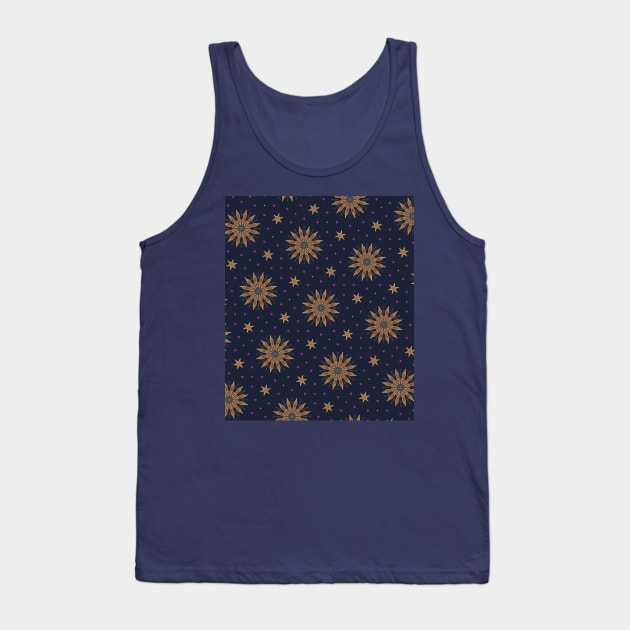 Galaxy Floral Pattern Tank Top by Suneldesigns